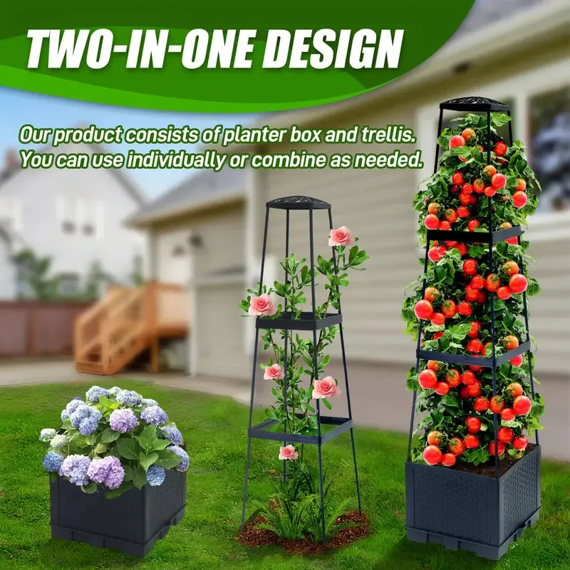 Hydroponic Tower - برج طماطم مع صندوق زراعة ذاتي