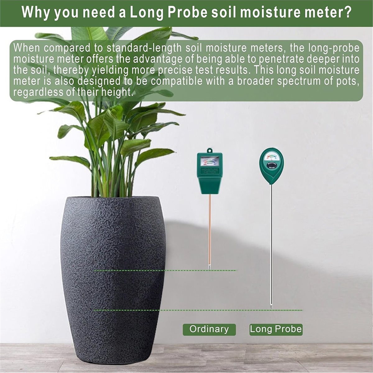 Plant Monitor - مقياس رطوبة التربة طويل المدى من