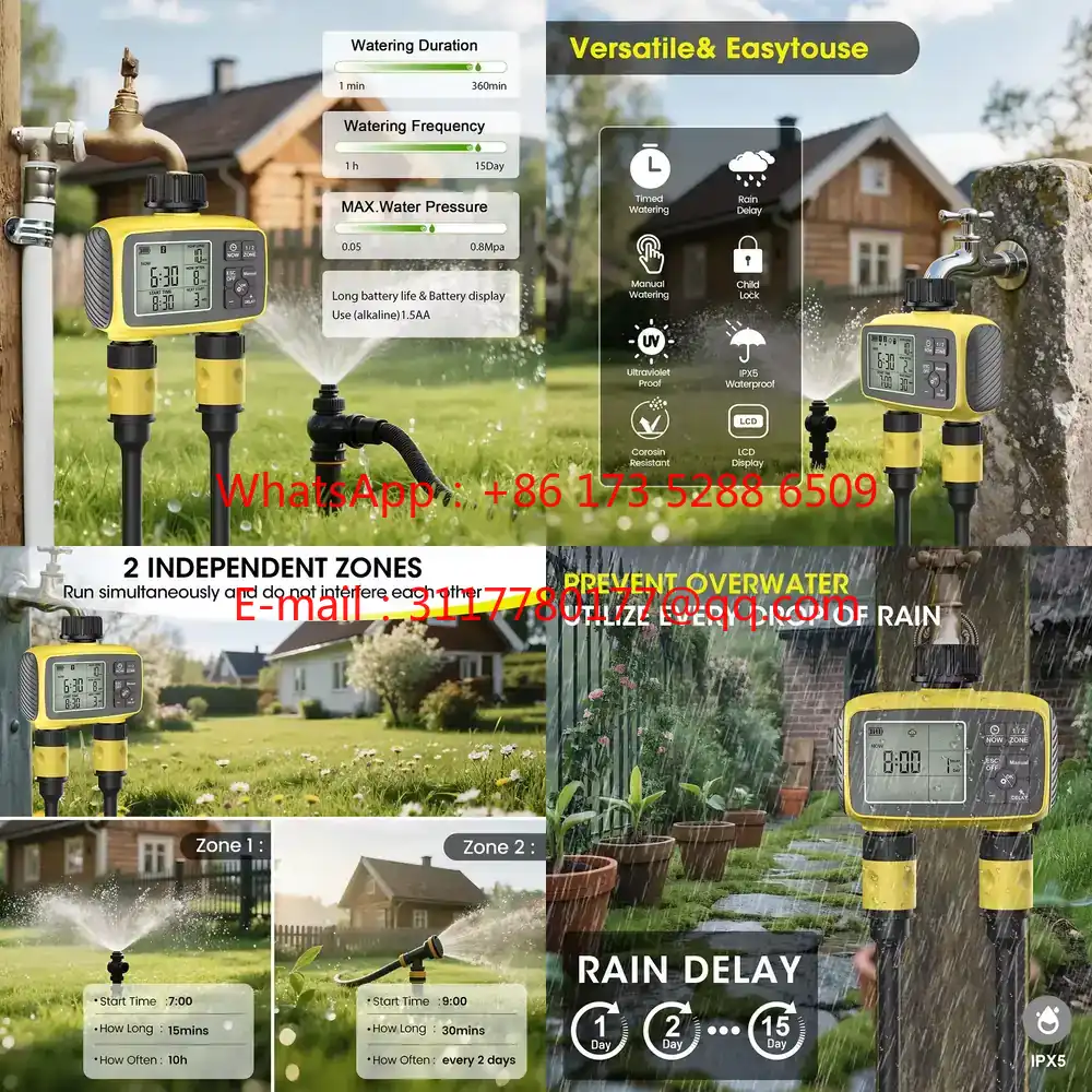 Smart Garden System - WAP01 مؤقت ري الحدائق بشاشة عرض