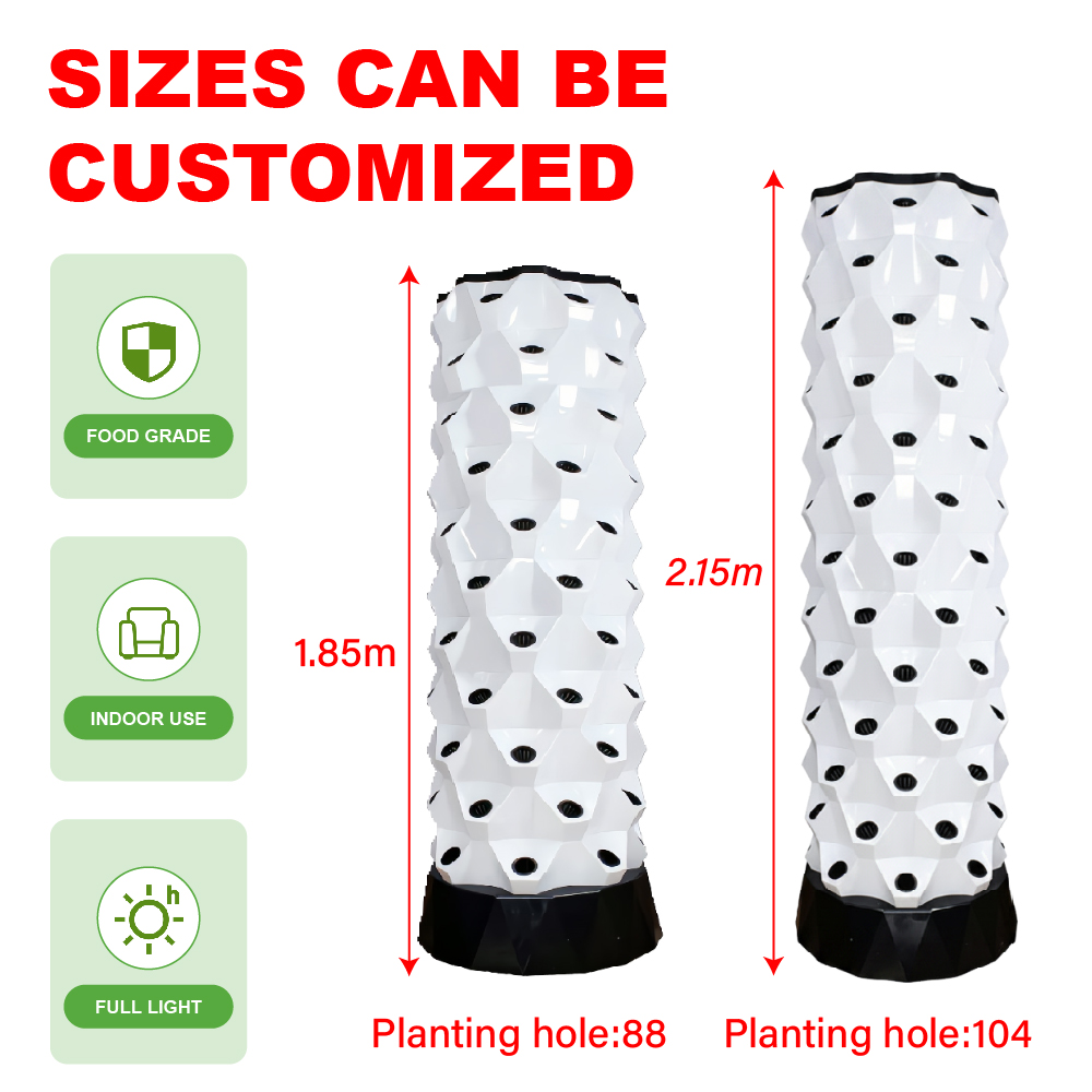 Hydroponic Tower - خزان مياه بلاستيكي عصري بسعة 30