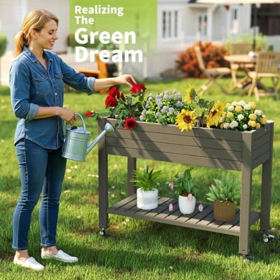 حوض زراعة مرتفع بأرجل، ارتفاع  - مراجعة Self Watering Planter وسعره