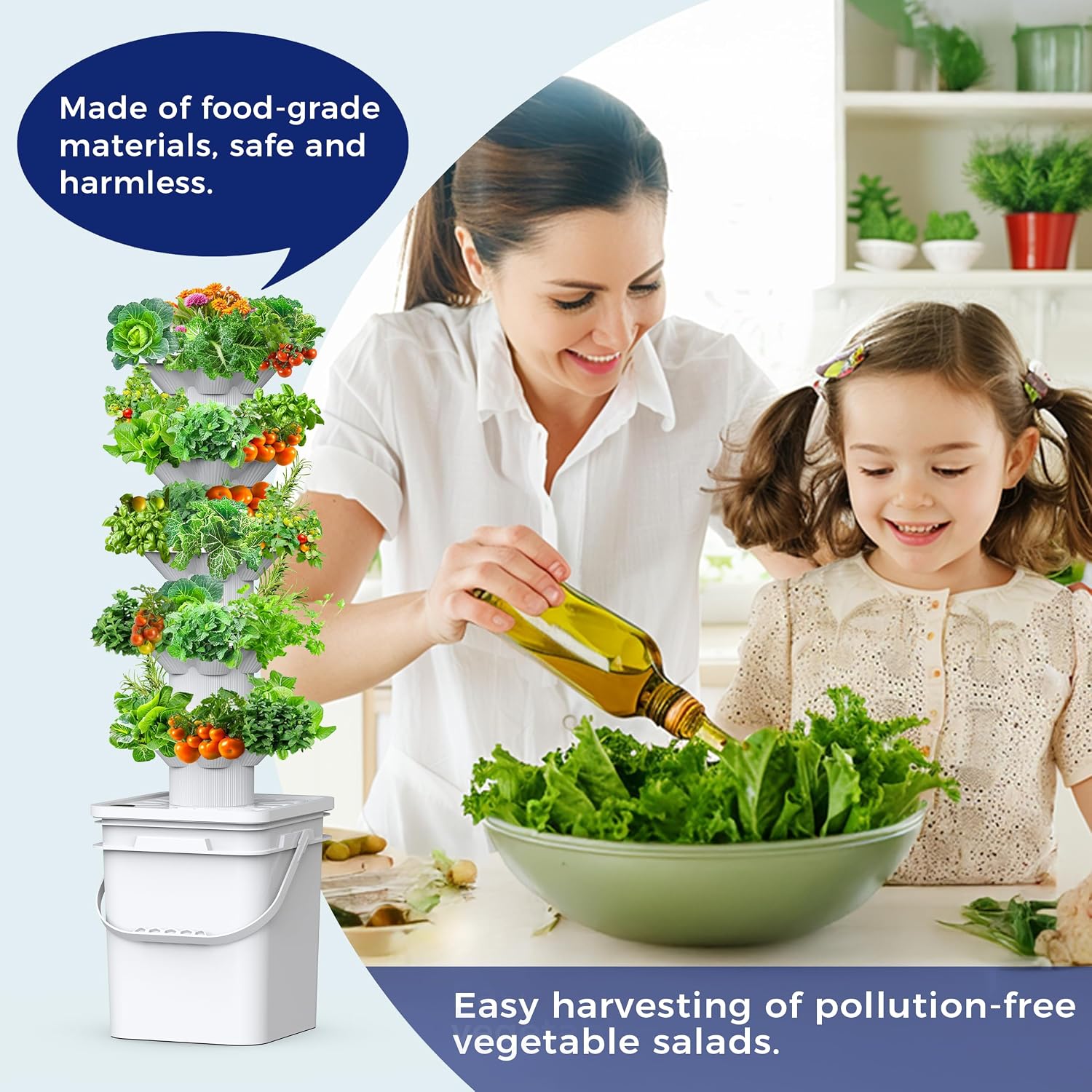 نظام زراعة مائية مكون من 5 طبق - مراجعة Hydroponic Tower وسعره